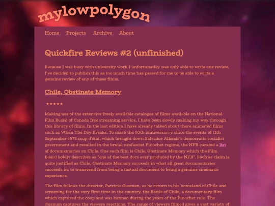 posts/2024-05-06-[ARCHIVED]-Quickfire-Reviews-2-unfinished screenshot